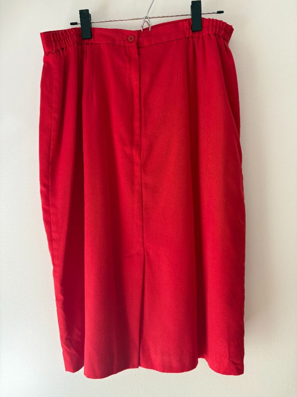 Vintage 80s Red Pencil Skirt 🌹 Worthington Made in USA ILGWU Union Tag Plus Siz